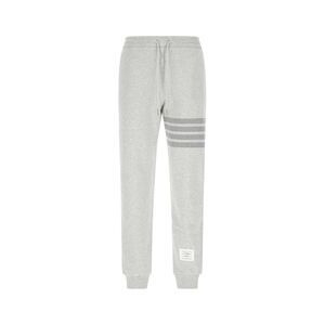 Thom Browne Men Melange Grey Cotton Joggers